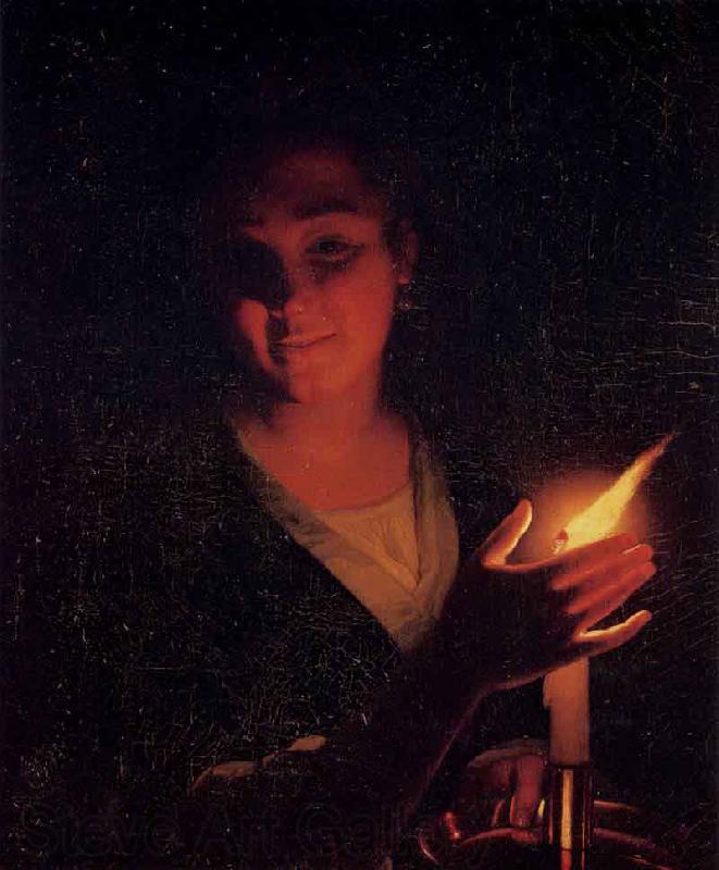 Godfried Schalcken Young Girl with a Candle Germany oil painting art